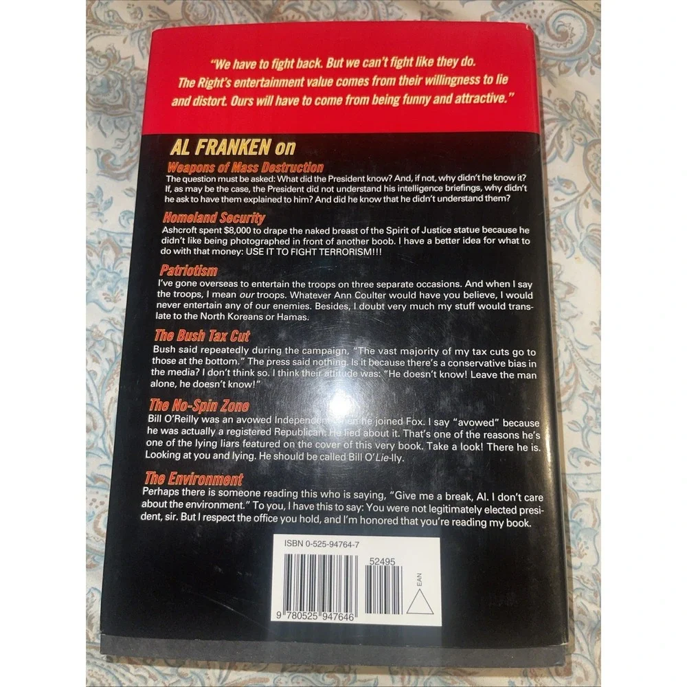 Lies and the Lying Liars Who Tell Them -‎ Al Franken, HB